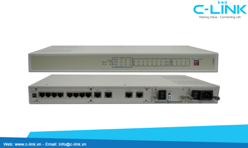 8 E1/T1 Over Ethernet Multiplexer Huahuan (H0FL-EthMux V8) C-LINK Phân Phối