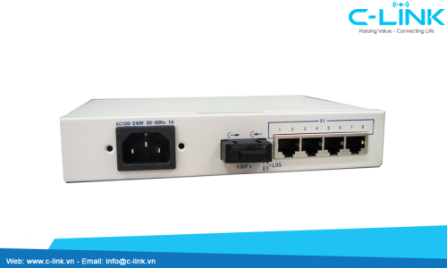Ethernet Over 8 E1 Converter Huahuan (H0FL-08100/F08100) C-LINK Phân Phối
