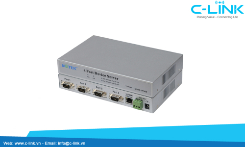 Bộ Chuyển Đổi 4 Cổng RS232 Sang Ethernet TCP/IP UTEK (UT-630) C-LINK Phân Phối