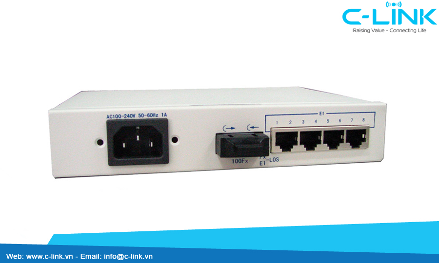 Ethernet Over 8 E1 Converter Model: H0FL-08100/F08100
