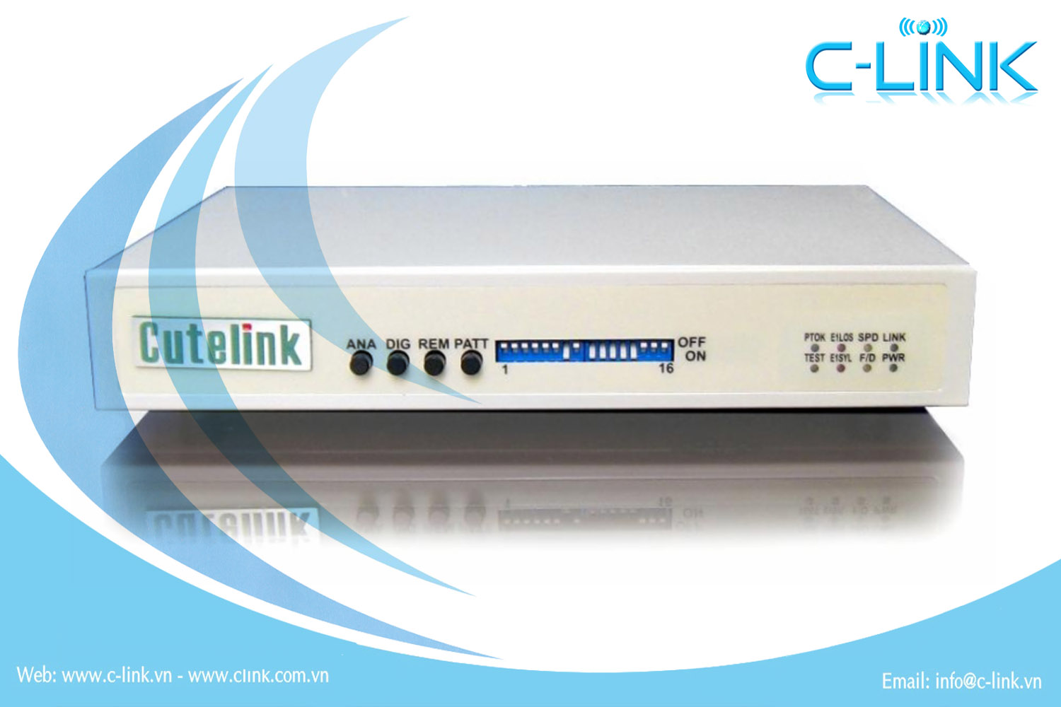 Modem Quang Frame E1 - Model: CL-FOM100